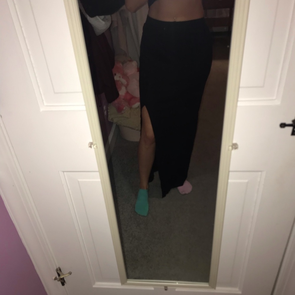 Black maxi skirt